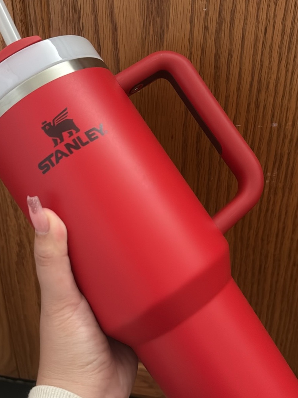 Red 40oz Stanley tumbler